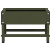 Produktbild för Fågelmatare Olivgrön 80 x 28 x 13.5 cm Kallvalsat Stål
