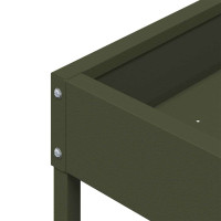 Produktbild för Fågelmatare Olivgrön 80 x 28 x 13.5 cm Kallvalsat Stål