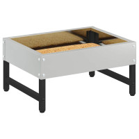 Produktbild för Fågelmatare Silver 80 x 28 x 13.5 cm Galvaniserat Stål