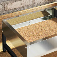 Produktbild för Fågelmatare Silver 80 x 28 x 13.5 cm Galvaniserat Stål