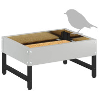 Produktbild för Fågelmatare Silver 80 x 28 x 13.5 cm Galvaniserat Stål