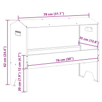 Produktbild för Fodertrog för boskap Olivgrön 79 x 35 x 62 cm Kallvalsat Stål