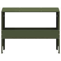 Produktbild för Fodertrog för boskap Olivgrön 79 x 35 x 62 cm Kallvalsat Stål