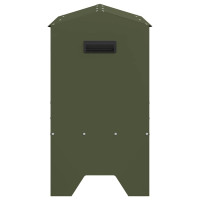 Produktbild för Fodertrog för boskap Olivgrön 79 x 35 x 62 cm Kallvalsat Stål