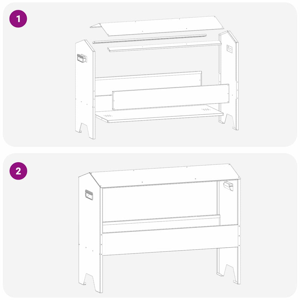Produktbild för Fodertrog för boskap Silver 79 x 35 x 62 cm Galvaniserat Stål