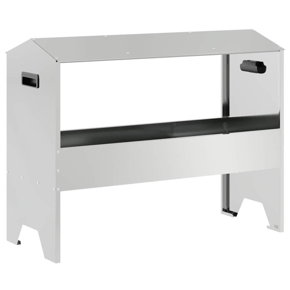 Produktbild för Fodertrog för boskap Silver 79 x 35 x 62 cm Galvaniserat Stål