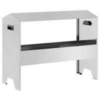 Produktbild för Fodertrog för boskap Silver 79 x 35 x 62 cm Galvaniserat Stål