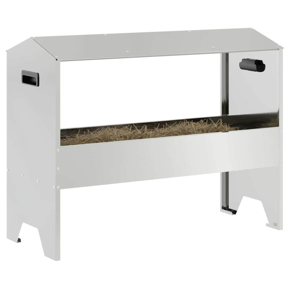 Produktbild för Fodertrog för boskap Silver 79 x 35 x 62 cm Galvaniserat Stål