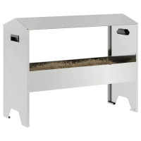 Produktbild för Fodertrog för boskap Silver 79 x 35 x 62 cm Galvaniserat Stål