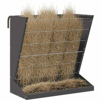 Produktbild för Höutfodrare Svart 71 x 33 x 70 cm Kallvalsat Stål