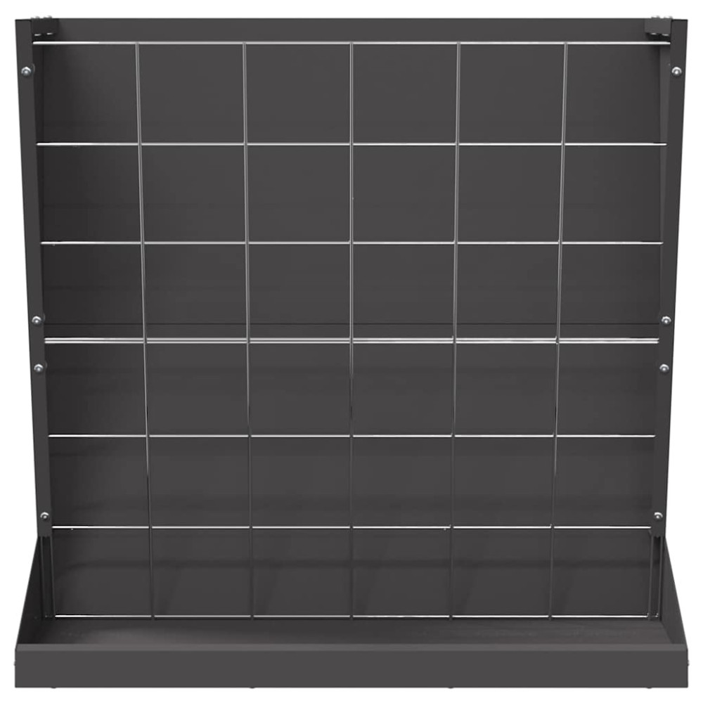 Produktbild för Höutfodrare Svart 71 x 33 x 70 cm Kallvalsat Stål