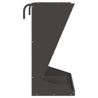 Produktbild för Höutfodrare Svart 71 x 33 x 70 cm Kallvalsat Stål