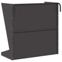 Produktbild för Höutfodrare Svart 71 x 33 x 70 cm Kallvalsat Stål