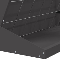 Produktbild för Höutfodrare Svart 71 x 33 x 70 cm Kallvalsat Stål