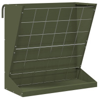 Produktbild för Höutfodrare Olivgrön 71 x 33 x 70 cm Kallvalsat Stål