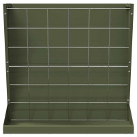 Produktbild för Höutfodrare Olivgrön 71 x 33 x 70 cm Kallvalsat Stål