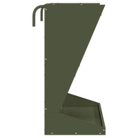 Produktbild för Höutfodrare Olivgrön 71 x 33 x 70 cm Kallvalsat Stål