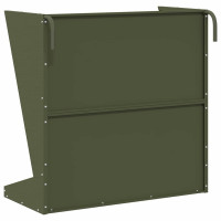 Produktbild för Höutfodrare Olivgrön 71 x 33 x 70 cm Kallvalsat Stål