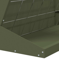 Produktbild för Höutfodrare Olivgrön 71 x 33 x 70 cm Kallvalsat Stål