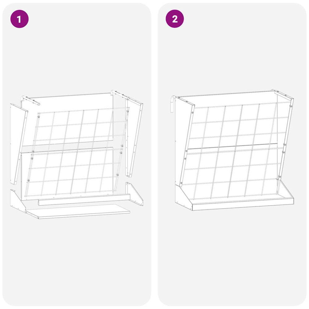 Produktbild för Höutfodrare Silver 71 x 33 x 70 cm Galvaniserat Stål