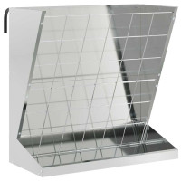 Produktbild för Höutfodrare Silver 71 x 33 x 70 cm Galvaniserat Stål