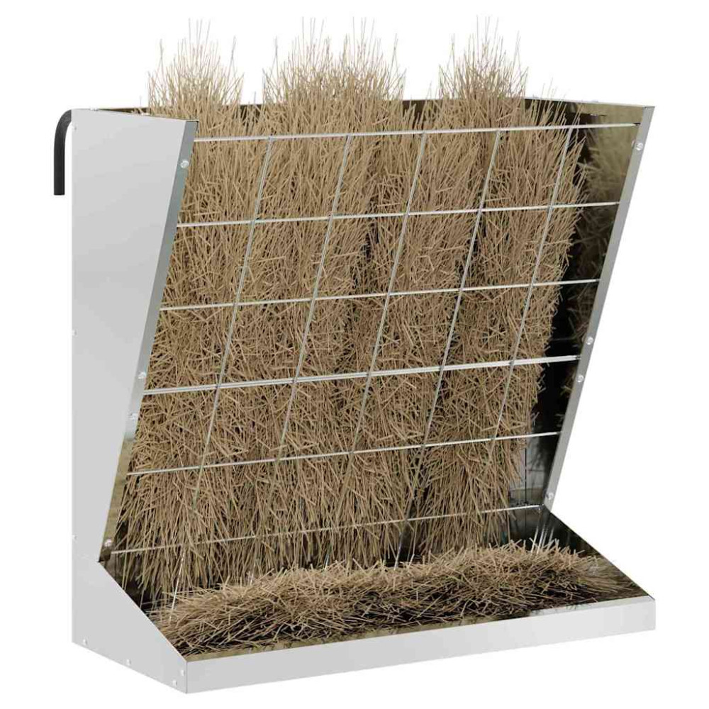 Produktbild för Höutfodrare Silver 71 x 33 x 70 cm Galvaniserat Stål