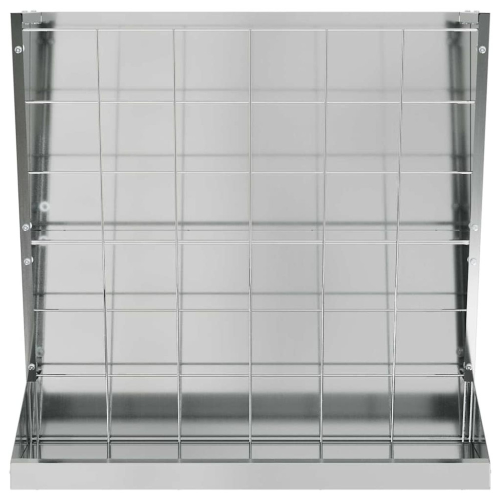 Produktbild för Höutfodrare Silver 71 x 33 x 70 cm Galvaniserat Stål