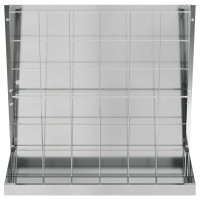 Produktbild för Höutfodrare Silver 71 x 33 x 70 cm Galvaniserat Stål