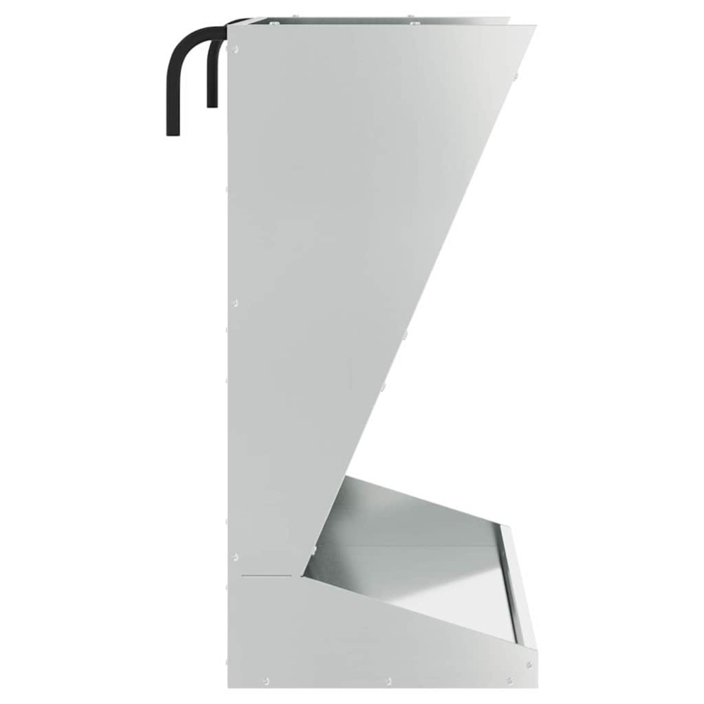Produktbild för Höutfodrare Silver 71 x 33 x 70 cm Galvaniserat Stål