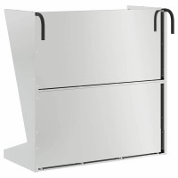 Produktbild för Höutfodrare Silver 71 x 33 x 70 cm Galvaniserat Stål