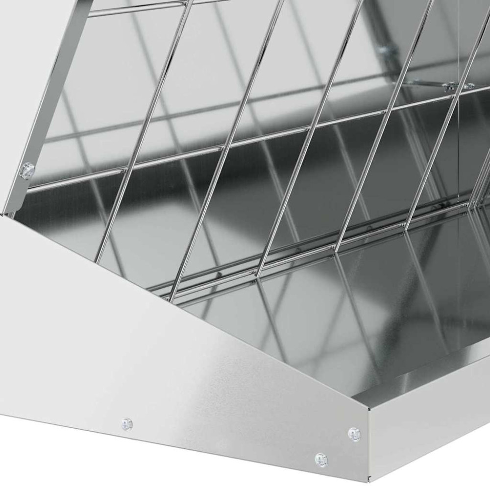 Produktbild för Höutfodrare Silver 71 x 33 x 70 cm Galvaniserat Stål