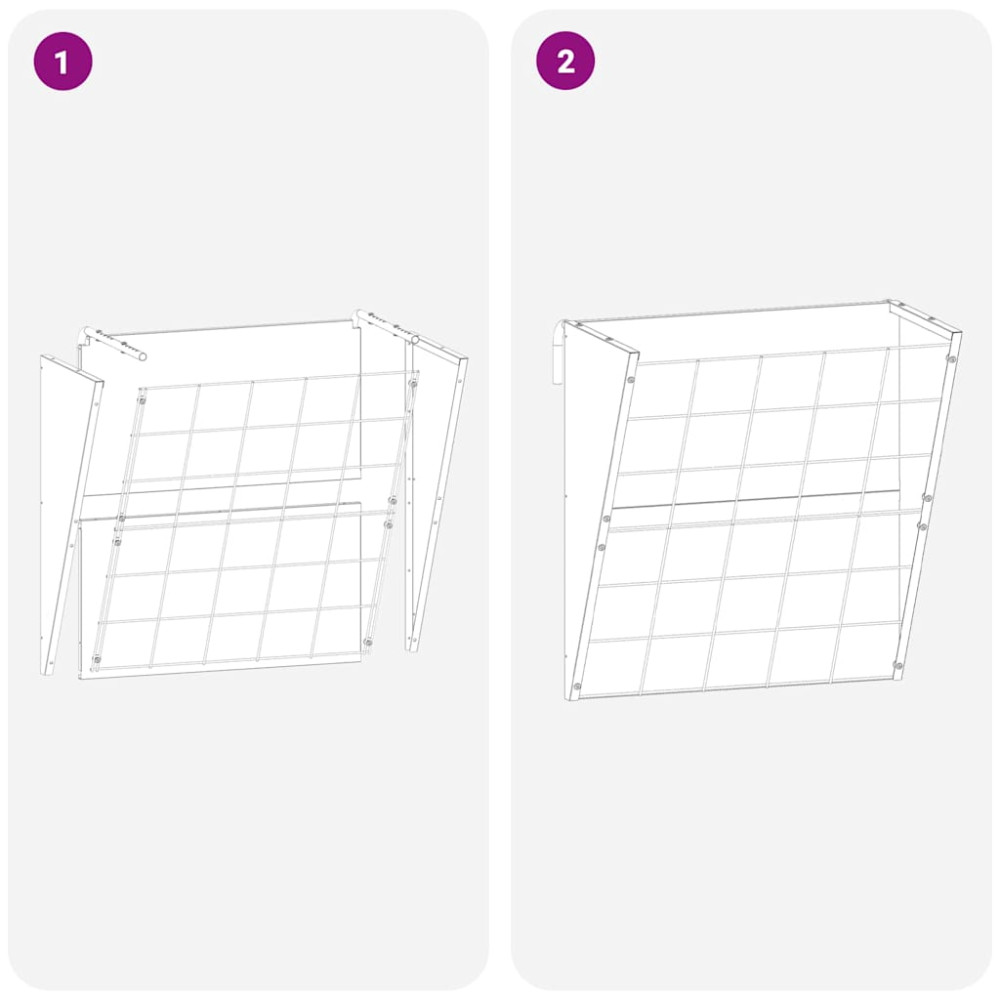 Produktbild för Hängande Höutfodrare Svart 61 x 33 x 66 cm Kallvalsat Stål
