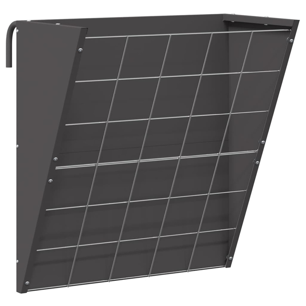 Produktbild för Hängande Höutfodrare Svart 61 x 33 x 66 cm Kallvalsat Stål