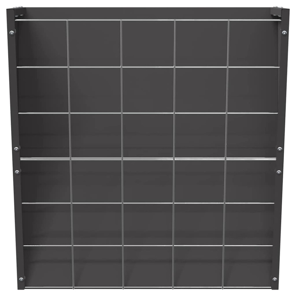 Produktbild för Hängande Höutfodrare Svart 61 x 33 x 66 cm Kallvalsat Stål