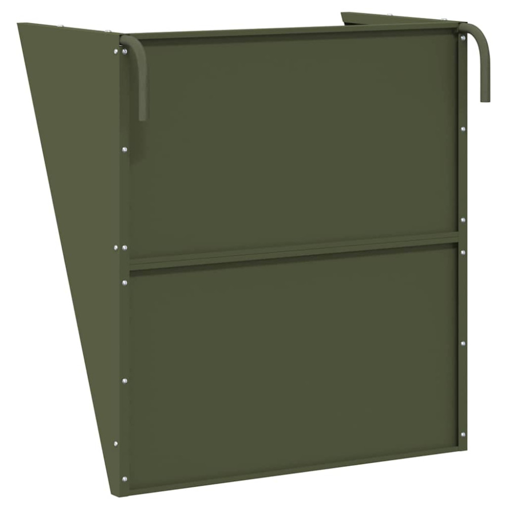 Produktbild för Hängande Höutfodrare Olivgrön 61 x 33 x 66 cm Kallvalsat Stål