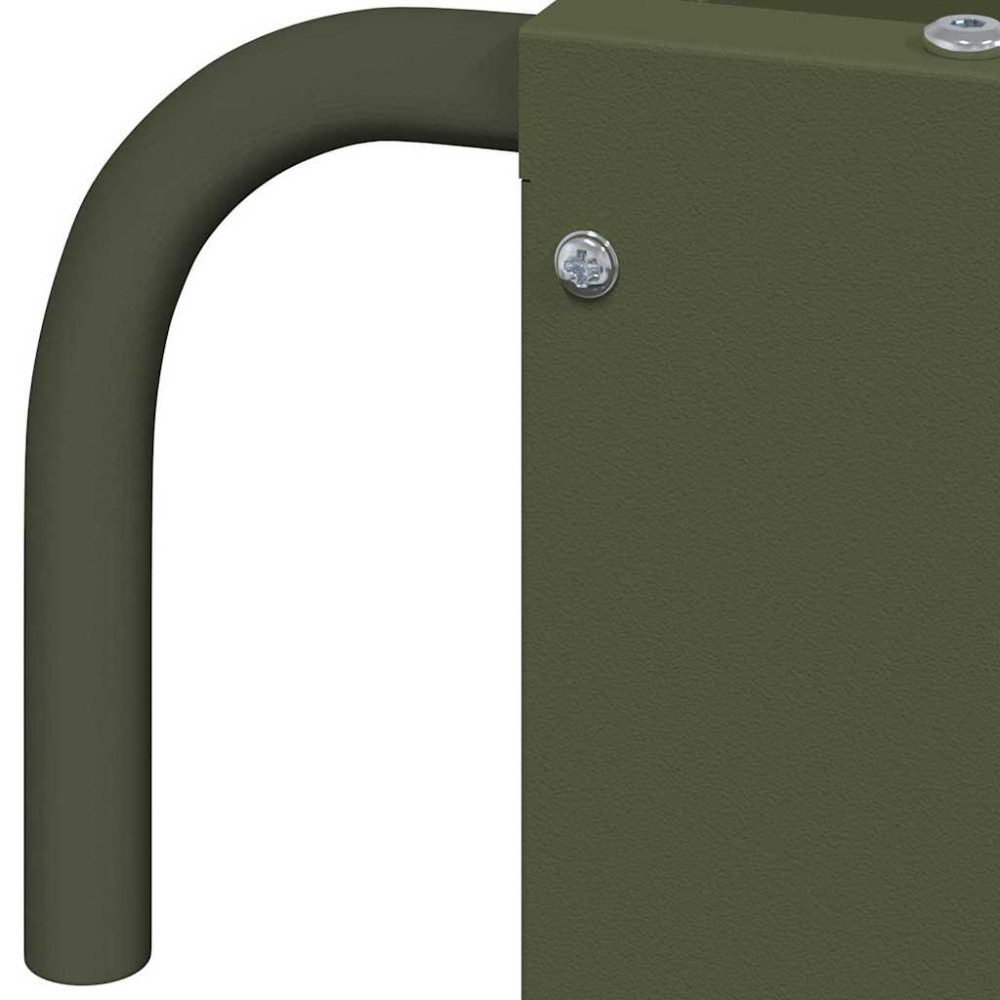 Produktbild för Hängande Höutfodrare Olivgrön 61 x 33 x 66 cm Kallvalsat Stål
