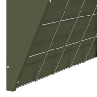 Produktbild för Hängande Höutfodrare Olivgrön 61 x 33 x 66 cm Kallvalsat Stål
