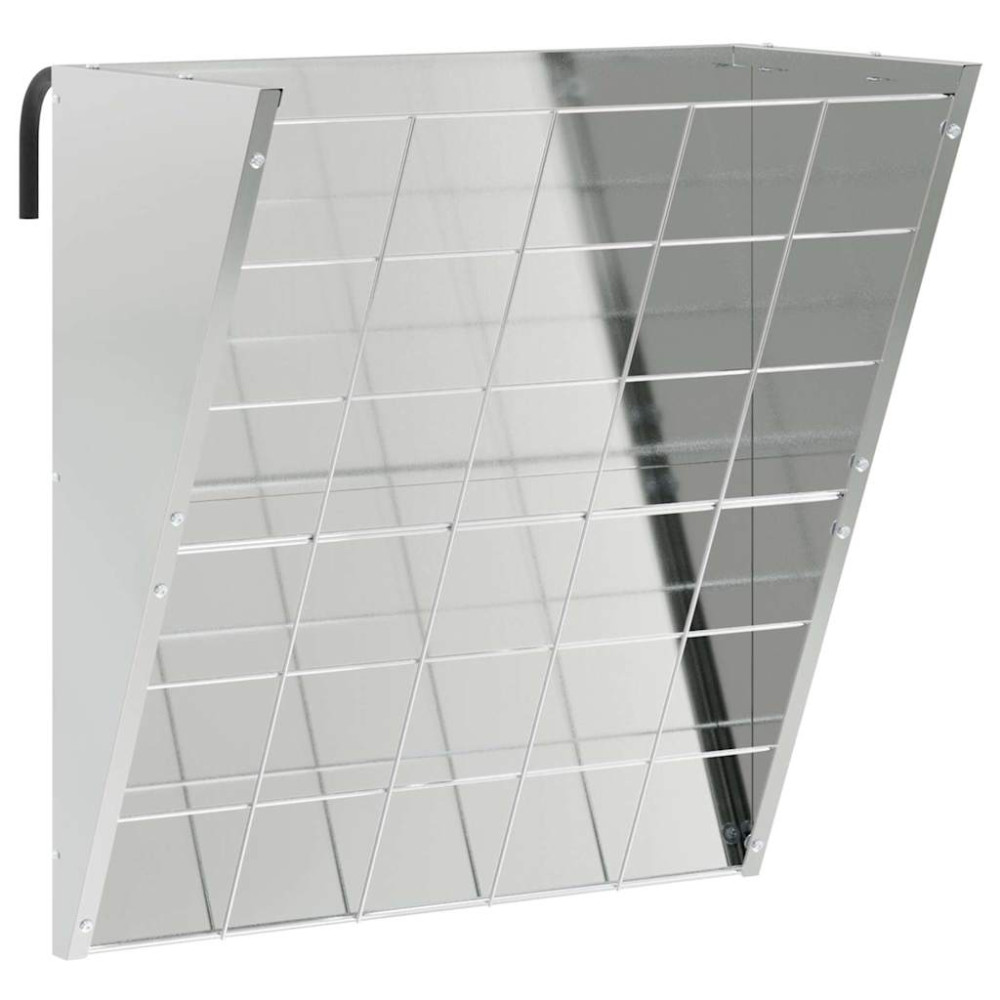 Produktbild för Hängande Höutfodrare Silver 61 x 33 x 66 cm Galvaniserat Stål