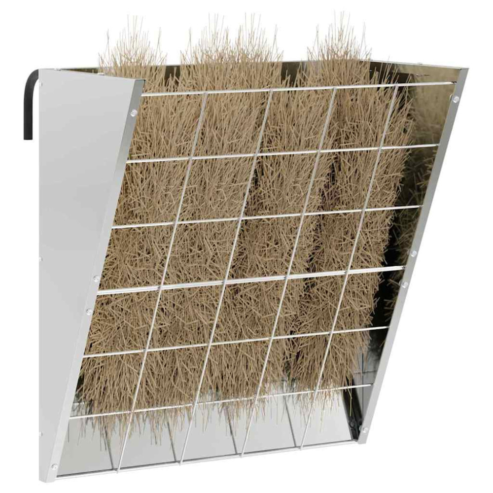 Produktbild för Hängande Höutfodrare Silver 61 x 33 x 66 cm Galvaniserat Stål