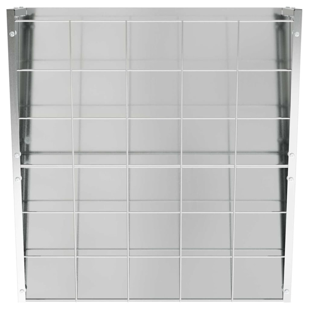 Produktbild för Hängande Höutfodrare Silver 61 x 33 x 66 cm Galvaniserat Stål