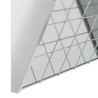 Produktbild för Hängande Höutfodrare Silver 61 x 33 x 66 cm Galvaniserat Stål