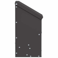 Produktbild för Hönsfodertråg Svart 21 x 16 x 33 cm Kallvalsat Stål