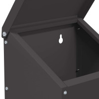 Produktbild för Hönsfodertråg Svart 21 x 16 x 33 cm Kallvalsat Stål