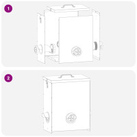 Produktbild för Hönsfodertråg 2 pcs Silver 32,5 x 20,5 x 43 cm