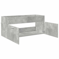 Produktbild för Diskbänksskåp med lagring med dörr Betonggrå Konstruerat trä