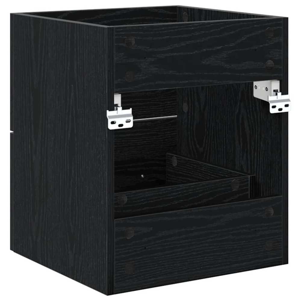 Produktbild för Diskbänksskåp Svart Ek 38,5 x 41 x 48 cm Konstruerat trä