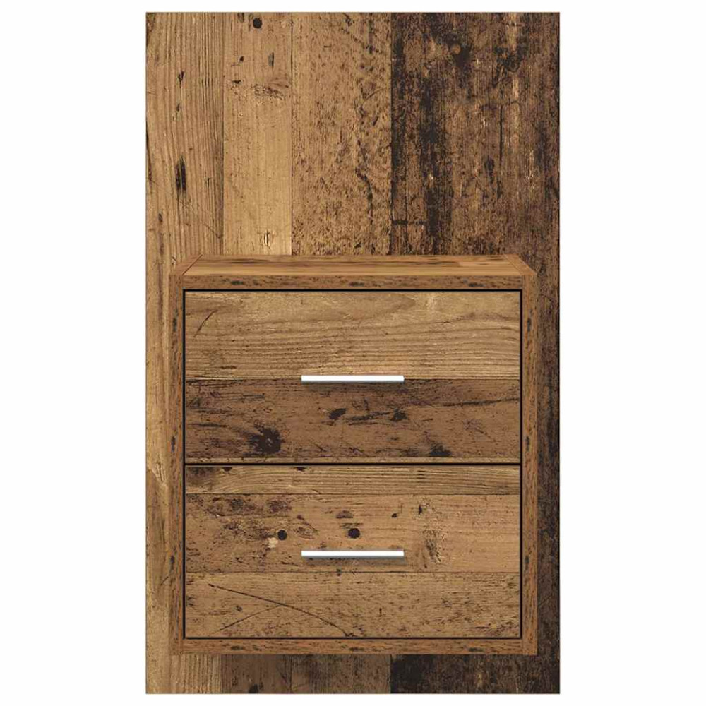Produktbild för Väggmonterad sänggavel 2 pcs Gammalt trä 48,5 x 32,5 x 80 cm
