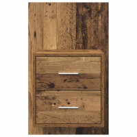 Produktbild för Väggmonterad sänggavel 2 pcs Gammalt trä 48,5 x 32,5 x 80 cm