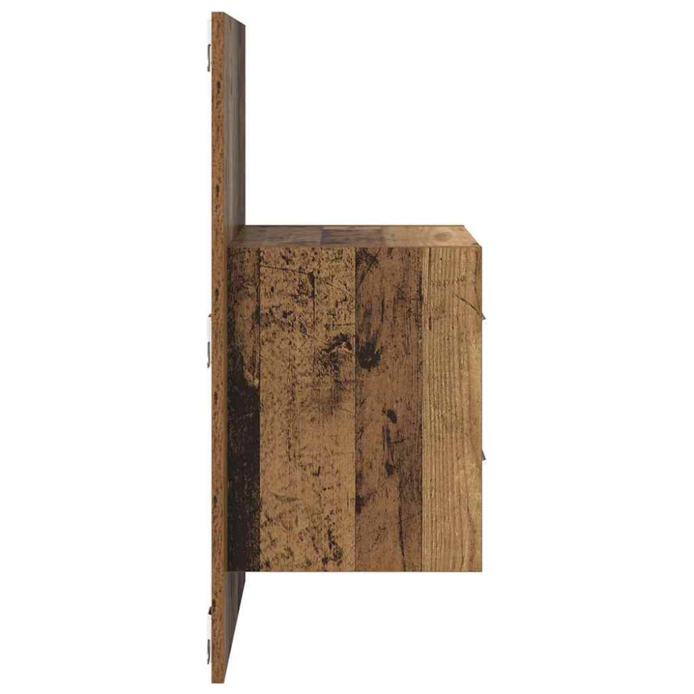 Produktbild för Väggmonterad sänggavel 2 pcs Gammalt trä 48,5 x 32,5 x 80 cm