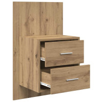 Produktbild för Väggmonterad sänggavel 2 pcs Artisan Ek 48,5 x 32,5 x 80 cm